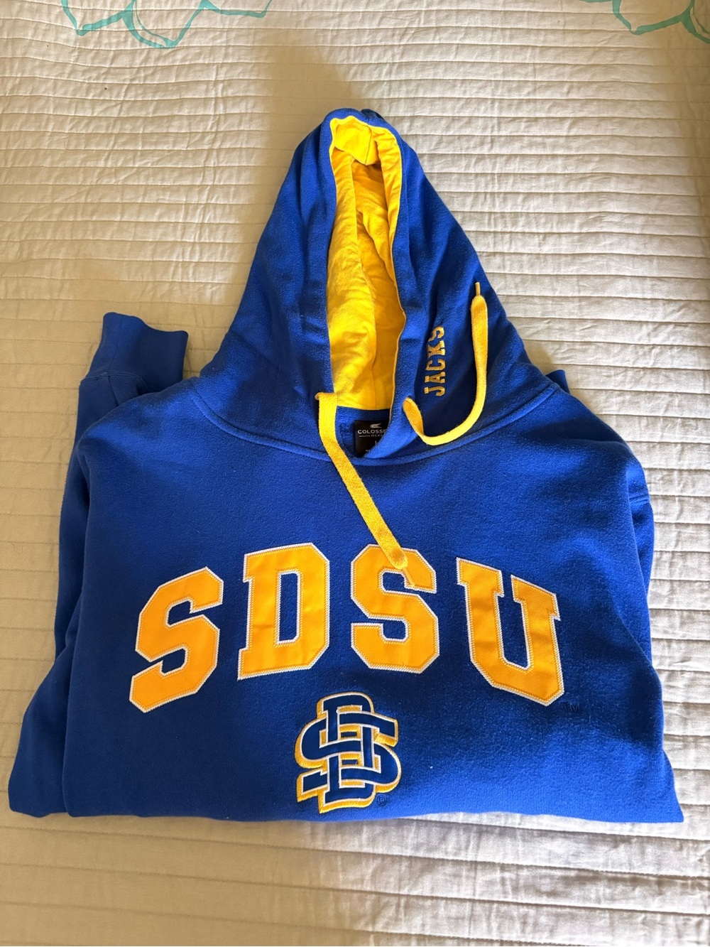 SDSU Blue & Gold Pullover Hoodie - Collegiate Fleece Sweatshirt
